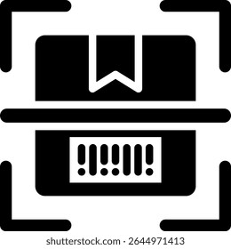 Ilustración vectorial de glifo de icono de código de barras de Producto