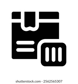 product barcode icon. vector glyph icon for your website, mobile, presentation, and logo design.