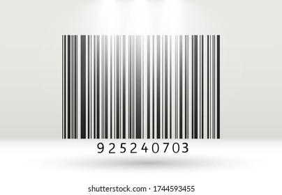 
Product barcode on transparent background .Vector illustration.