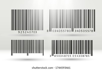 
Código de barras del producto en la ilustración .Vector de fondo transparente.