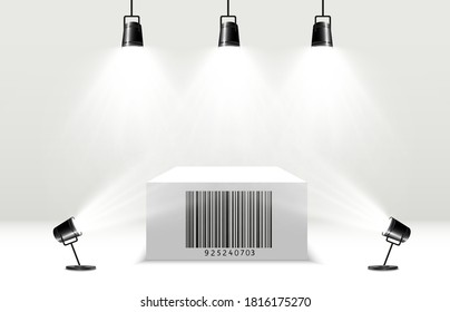 Código de barras del producto en la ilustración .Vector de fondo transparente.	
