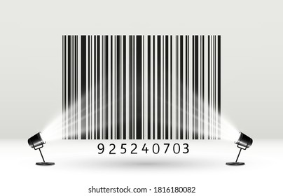 Product barcode on transparent background .Vector illustration.