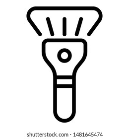Product barcode scanner icon. Outline product barcode scanner vector icon for web design isolated on white background