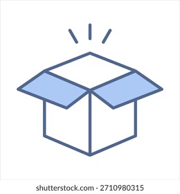 Ilustração do vetor de ícone azul do produto