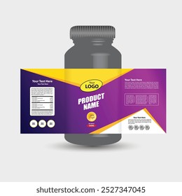 product bottle label vector design