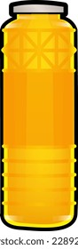 Product Bottle, Package, Drink Packaging, Beverage Plastic Bottle Mock Up, Juice Bottle Cartoon Flat Design