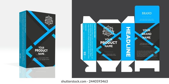  Product Box Design, packaging template for product vector design illustration.