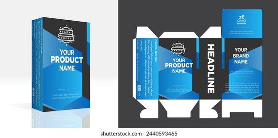  Product Box Design, packaging template for product vector design illustration.