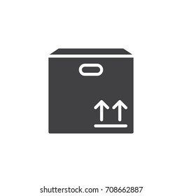 Product box icon vector, filled flat sign, solid pictogram isolated on white. Symbol, logo illustration. Pixel perfect vector graphics