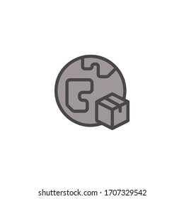 product box icon vector illustration flat