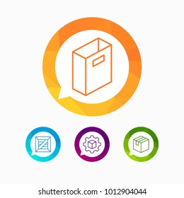 Product boxes and containers vector objects