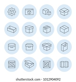 Product boxes and containers vector objects