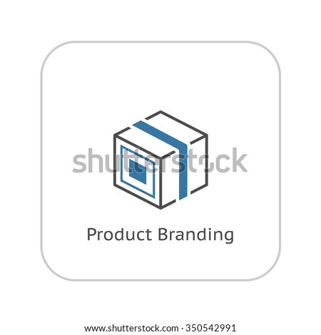 Product Branding Icon Flat Design. Business Concept. Isolated Illustration. UI symbol.