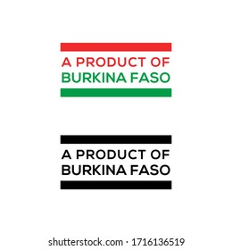 a product of Burkina Faso stamp or seal design vector download