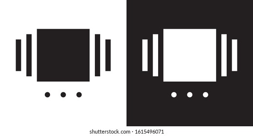 Product Carrousel Slider. Glyph Icon in White and Black Version.