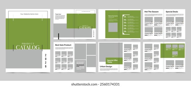 product catalog brochure design template, furniture Product collection. catalogue design