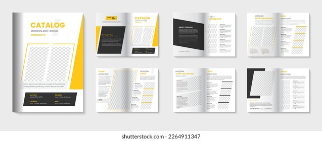 Product catalog design and furniture catalogue brochure template