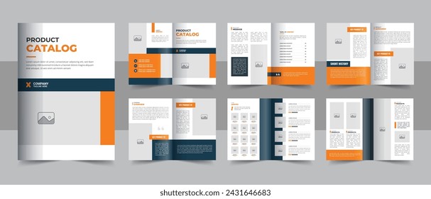 Product catalog design or modern product catalogue template, Company product catalog portfolio layout with product list. modern a4  catalog design template