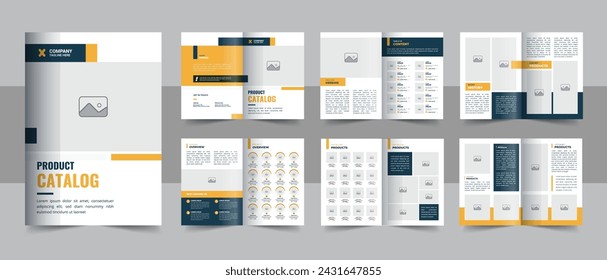 Produktkatalogdesign oder moderne Produktkatalogvorlage, Portfolio-Layout des Firmenkatalogs. Produktkatalog oder Katalogdesign