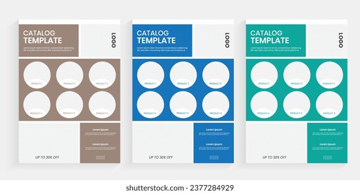 Product catalog flyer and brochure design, Editable vector sell sheet, lookbook, and price list design