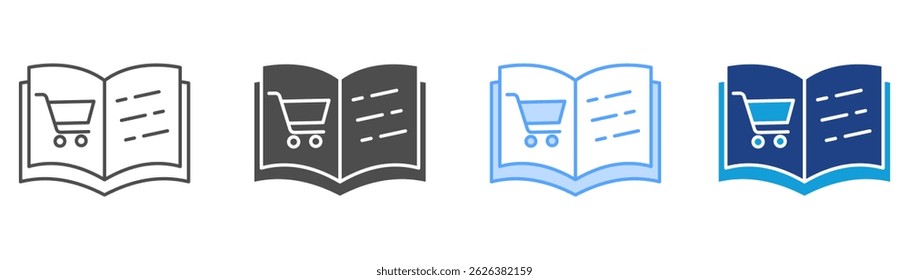 Product Catalog Icon Set Multiple Style Collection
