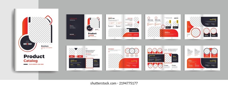 Product Catalog or Red Color Furniture product Catalogue template