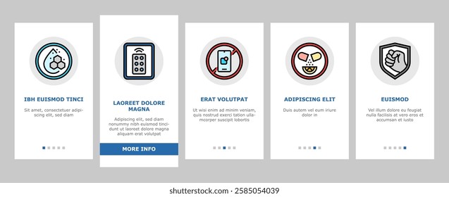 product caution label warning onboarding mobile vector clean formula, remote control, no app required, vitamin, durability, microwave safe product caution label warning illustrations