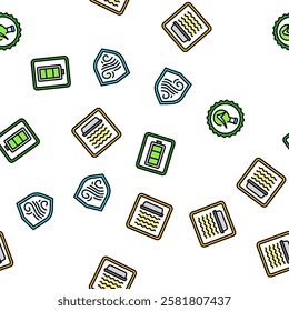 product caution label warning vector seamless pattern thin line illustration