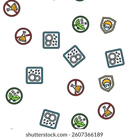 product caution label warning vector seamless pattern thin line illustration