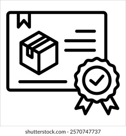 Product Certificate Icon Element For Design