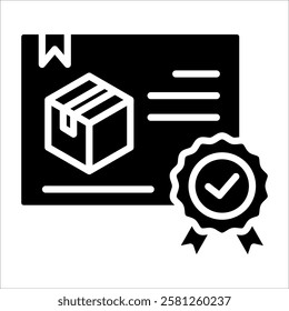 Product Certificate Icon Element For Design