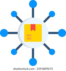 Product Channels Icon Flat Vector Illustration