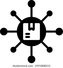 Product Channels Icon Glyph Vector Illustration