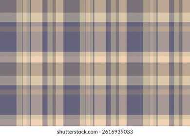 Product check plaid fabric, yard textile seamless pattern. Relax vector texture background tartan in pastel and light colors palette.