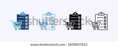Product Checklist Icon Set Multiple Style Collection