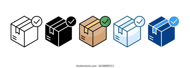 Product Checkmark Icon Set Multiple Style Collection