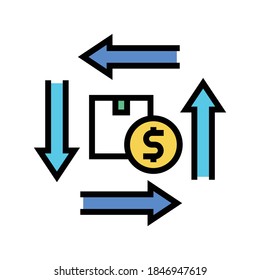 product circulation color icon vector. product circulation sign. isolated symbol illustration