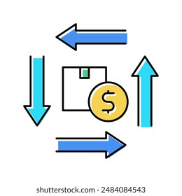 product circulation color icon vector. product circulation sign. isolated symbol illustration