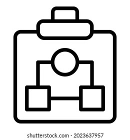 Product clipboard icon outline vector. Policy document. Standard form
