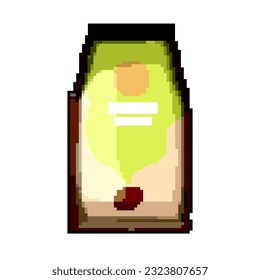 product coffee packaging game pixel art retro vector. bit product coffee packaging. old vintage illustration