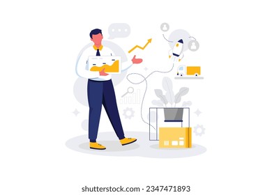 Product Commercialization - Flat Vector
