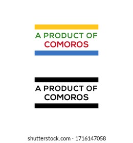 a product of Comoros stamp or seal design vector download