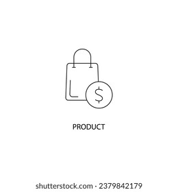 Product concept line icon. Simple element illustration.Product concept outline symbol design