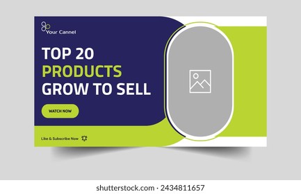 Product concept tips and tactics, multipurpose product idea business thumbnail banner design Video cover banner design in vector eps 10 file type that can be totally customized