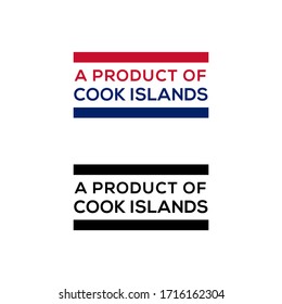 a product of Cook Islands stamp or seal design vector download
