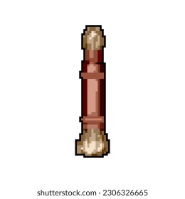 product cosmetic brush game pixel art retro vector. bit product cosmetic brush. old vintage illustration