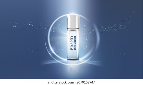 Product cosmetic and light background    Realistic vector illustration  