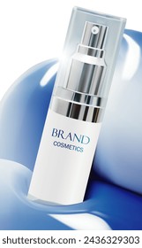Product cosmetic on balloon , Poster for the promotion , vector illustration .