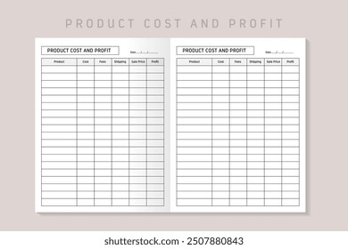 Product Cost and Profit Tracker