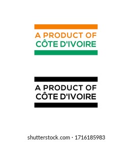 a product of cote d'ivoire stamp or seal design vector download